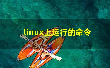 linux上运行的命令？