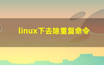 linux下去除重复命令？