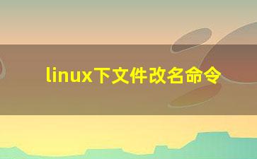 linux下文件改名命令？