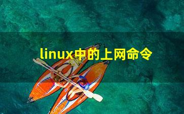 linux中的上网命令？