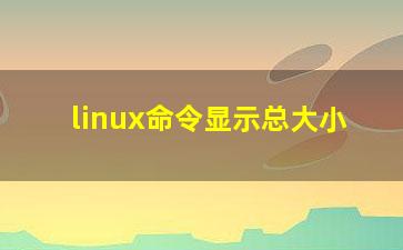 linux命令显示总大小？