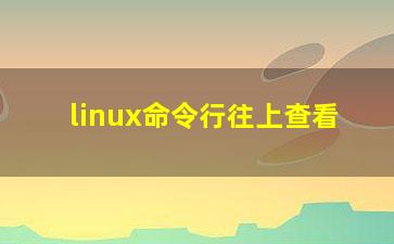 linux命令行往上查看？