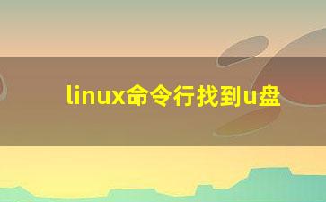 linux命令行找到u盘？