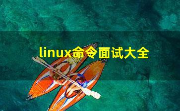 linux命令面试大全？