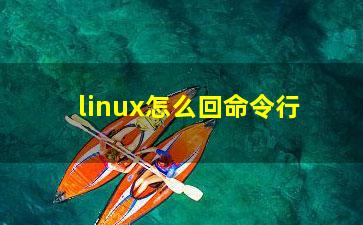 linux怎么回命令行？