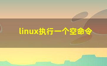 linux执行一个空命令？