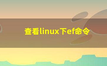 查看linux下ef命令？