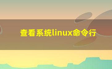 查看系统linux命令行？