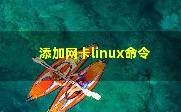 添加网卡linux命令？