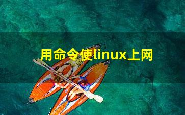 用命令使linux上网？